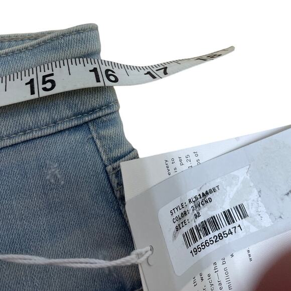 Adriano Goldschmied Mari Crop High Rise Straight Distressed Knee Women's Size 32 - Picture 10 of 12